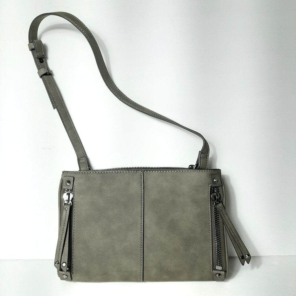 NEW INC Patent Leather Gray Dark Green Camo NWOT P